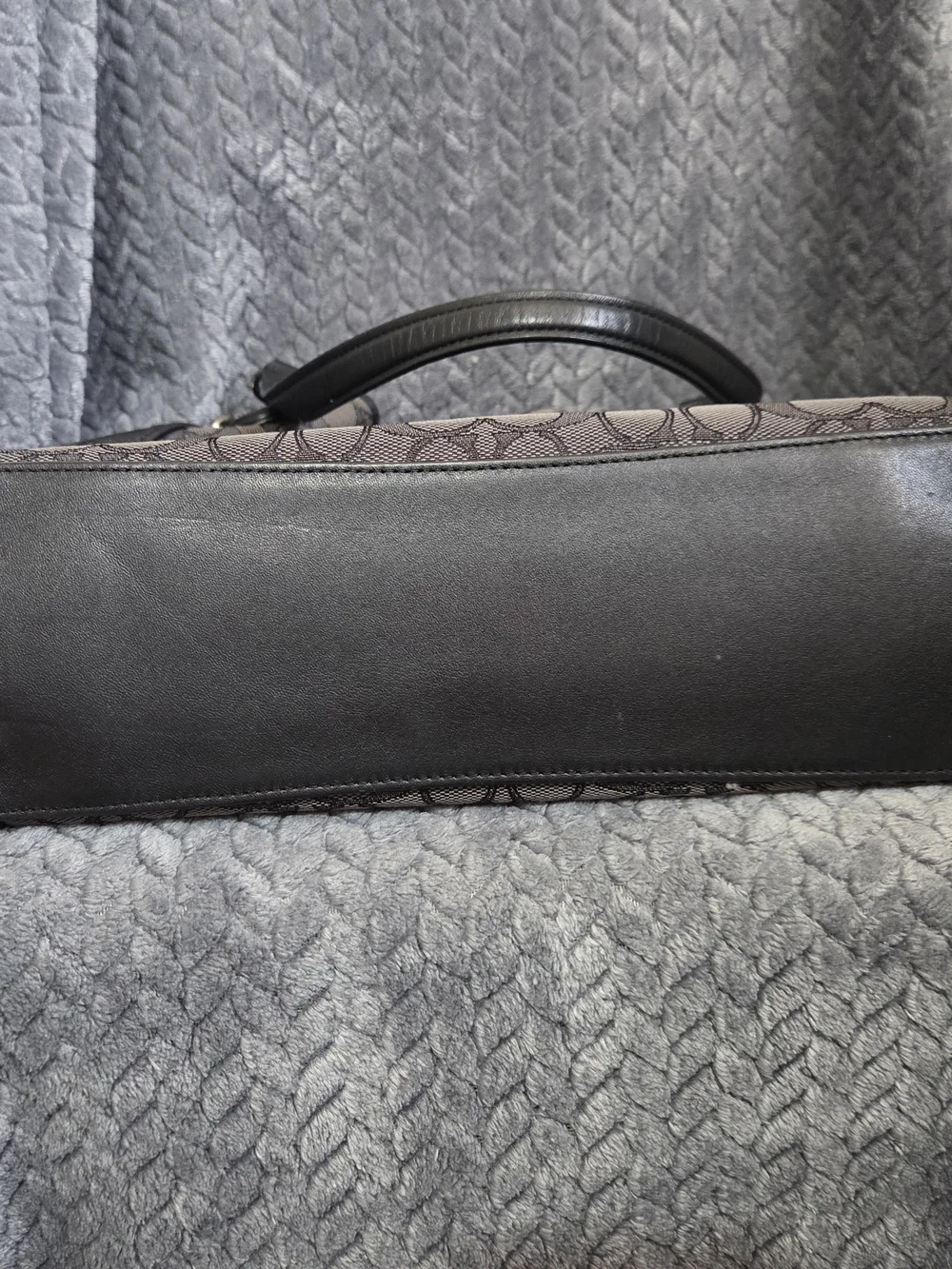 VTG Coach Edie 31 Signature Jacquard Shoulder Bag & Matching Wallet Smoke Black